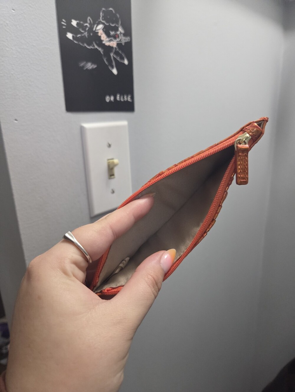 brahmin orange potion credit card wallet - Picture 4 of 6